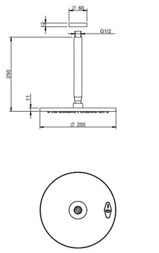 40MM - Single handle stainless steel shower set with overhead shower by Rubinetterie Treemme - view 3